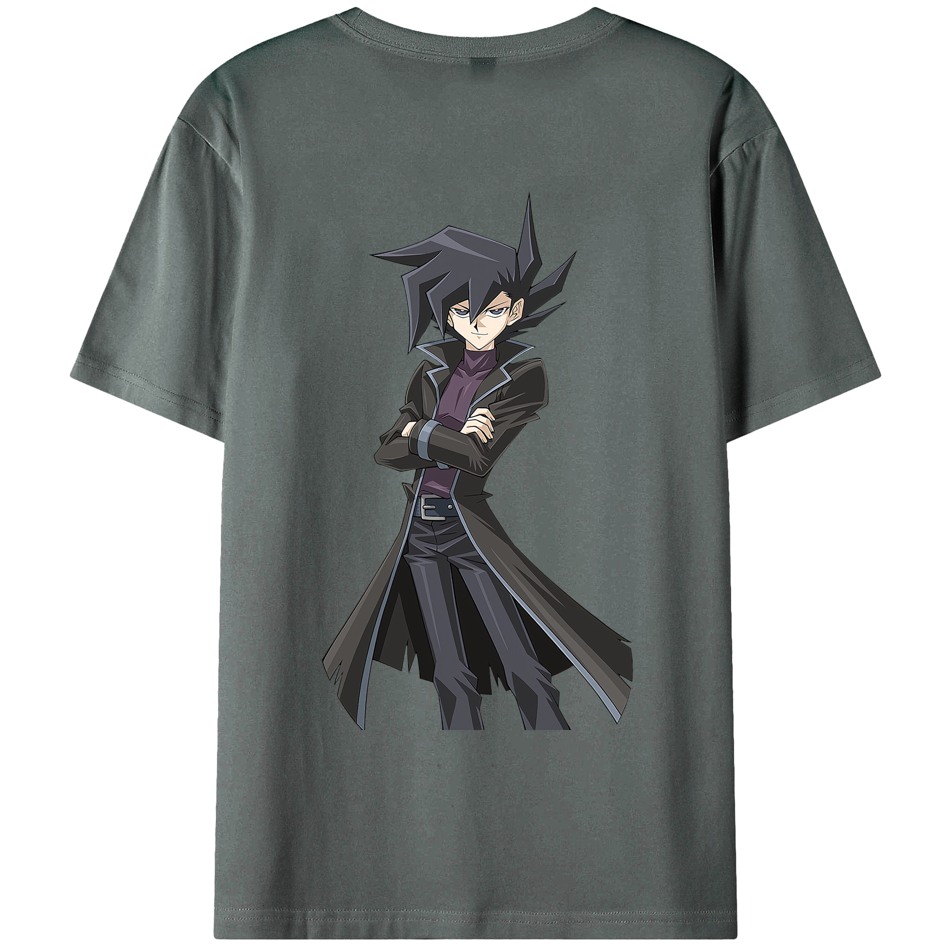 （画像用） 遊☆戯☆王 Yu-Gi-Oh! 綿100％ メンズ半袖Tシャツ（バックプリント） 通気性